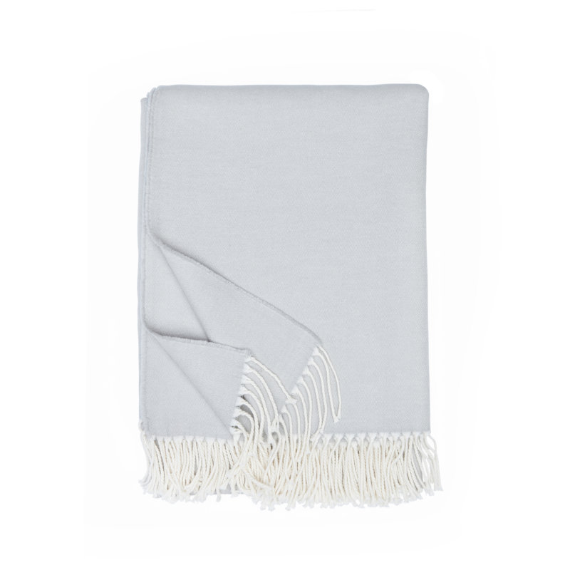 Hand Woven Throw Blanket, Gray