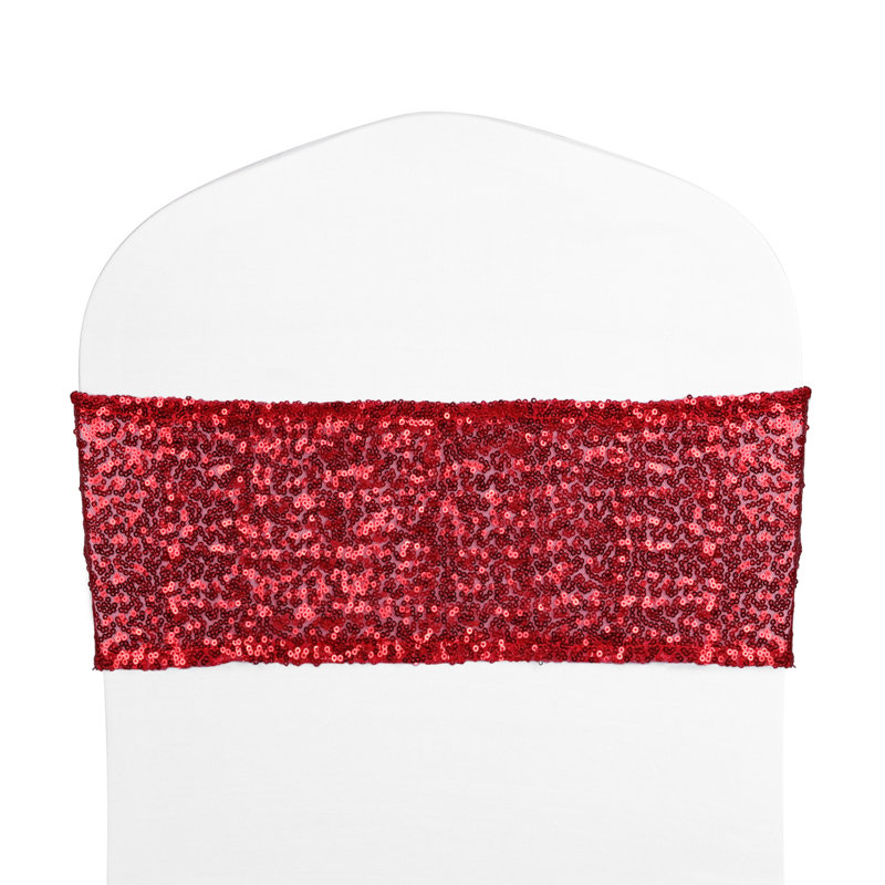 Toile de fond et enseignes Spandex Sequin, Rouge