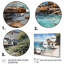 Beach Seaside Reflections Pointillism III - Décoration murale nautique et plage-851260977-851260975