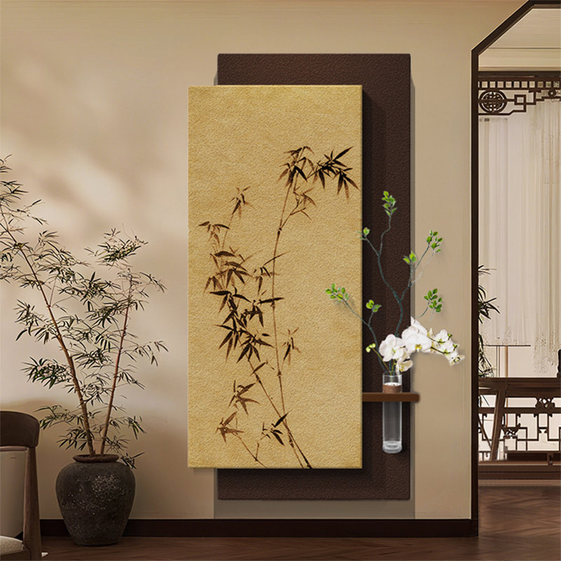 Nouvelle lampe murale en grès de bambou de style chinois, H 39,37 po x l 19,69 po x P 0,71 po