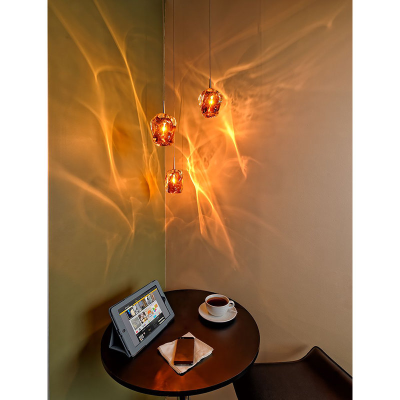 Aurora 1 - Light LED Pendant, Blue, Matte Chrome