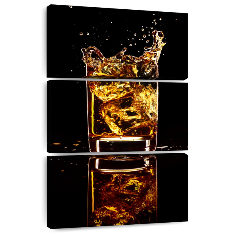 Golden Whiskey Splash, H 32 po x l 20 po