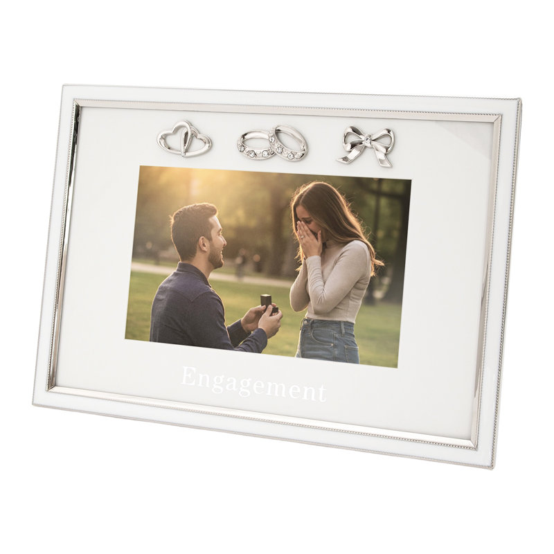 Silver Metal Picture Frame with Mat