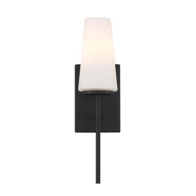 River 1-Light Wall Sconce in Black