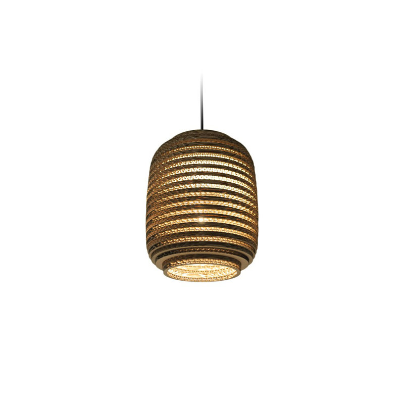 Scraplights Ausi 8 Pendant White, White, 9.5" H x 7.5" W x 7.5" D