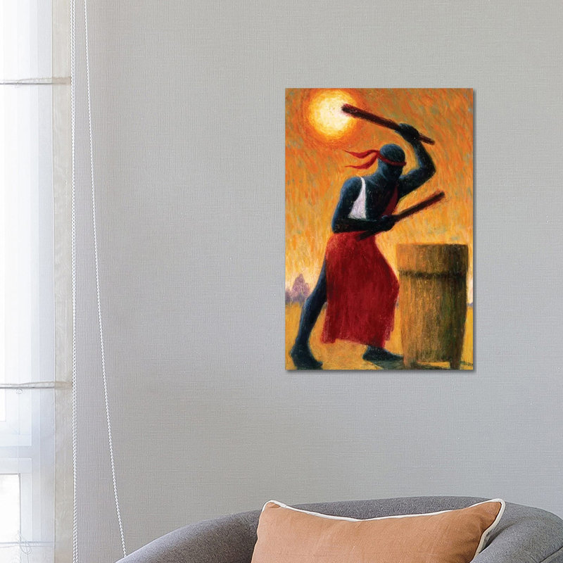 The Drummer by Tilly Willis - Wrapped Canvas Painting, 66.04 cm H x 45.72 cm W x 3.175 cm D