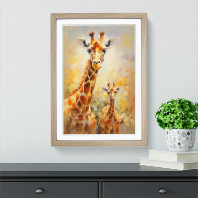 Giraffe Impressionism No.2 - Framed Print