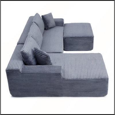 105'' Modular Sectional Sofa with Deep Seat L Shape Chaise No Assembly for Living Room Bedroom