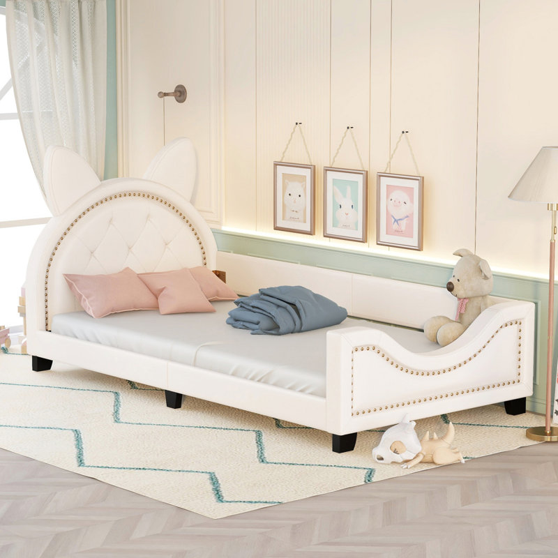 Lit de jour simple Gissele, Beige