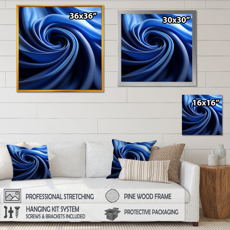 «White Intricate Inversion Hole I», art abstrait sur toile spirales_106101, H 30 po x l 30 po x P 1 po, Cadre flottant noir