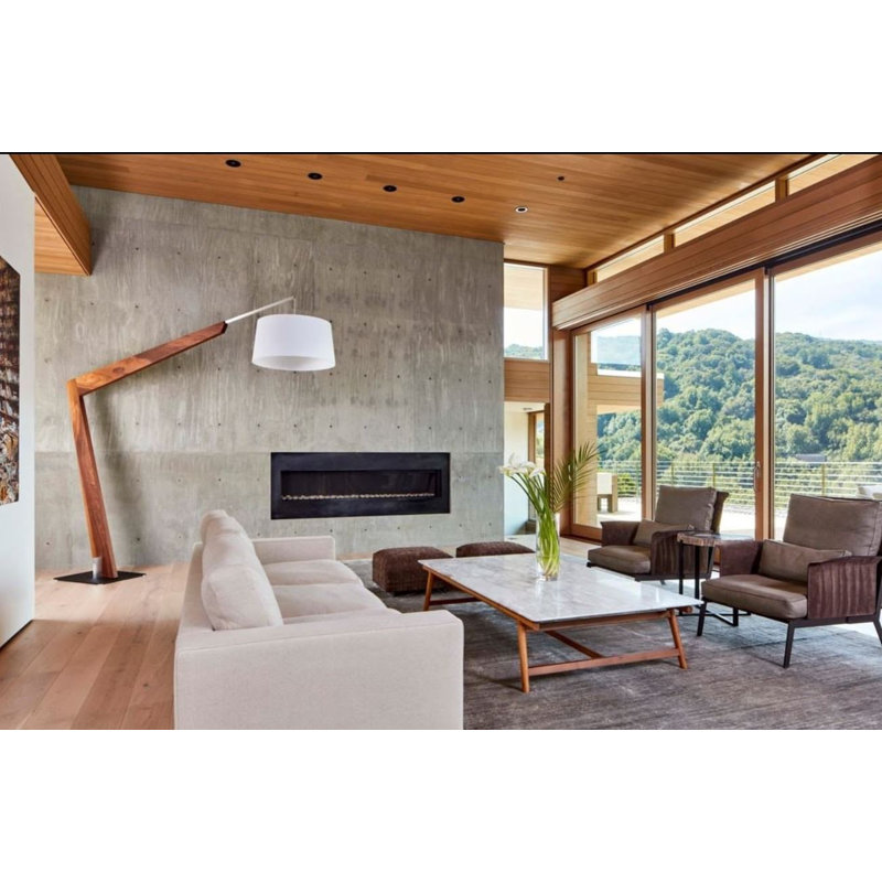 Valeo Task Floor Lamp, White Washed Oak