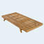 Ensemble de méridienne de salon en bois d'acacia avec coussins de salon résistants à l'eau et à la noix de coco de 2 po d'épaisseur de conception de côté assorti gris foncé disponible