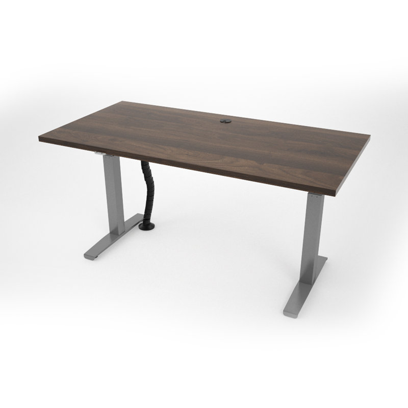 Bureau à hauteur réglable REVOH, Noyer de Californie, H 50 po x l 60 po x P 30 po