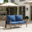 2-Seater Outdoor Patio Loveseat – All-Weather Aluminum Frame with Premium Cushions-701850018