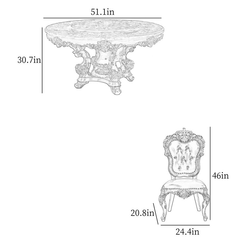 Ensemble de table de salle à manger Luxury