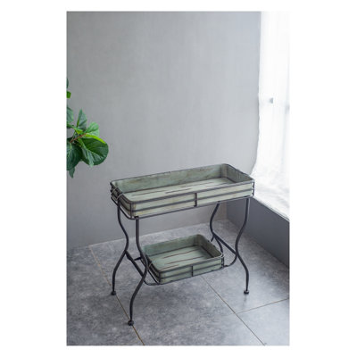 Table-console rectangulaire en fer galvanisé Maggie
