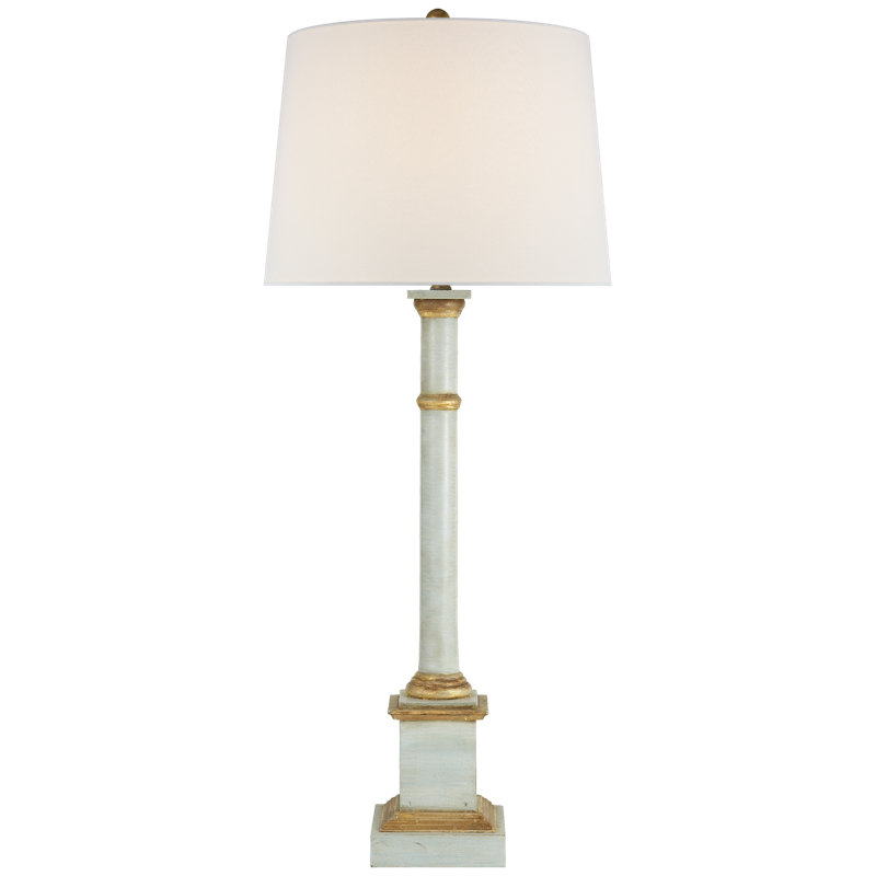 Josephine Buffet Table Lamp, Light Blue, Fabric