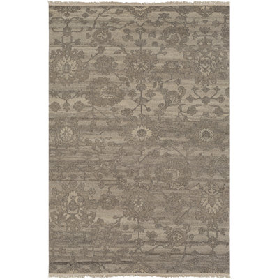 Ethereal Wool Geometric Area Rug in Beige