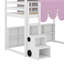 Cadre de lit mezzanine en bois avec tente-150824959-150824945