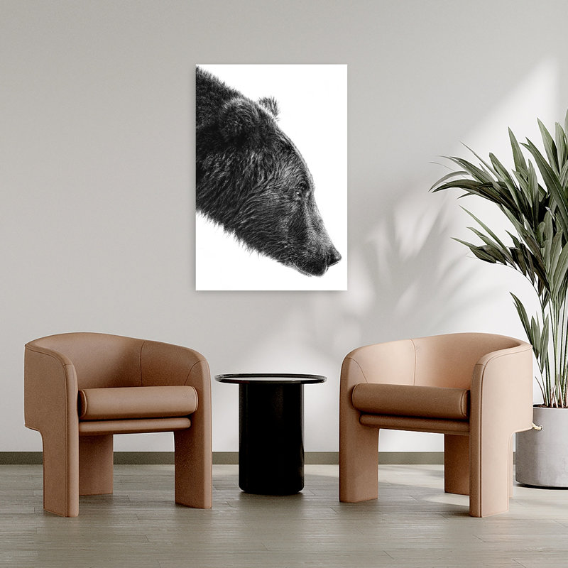 Grizzly Bear Profile Contemporary Wall Art Print by Anchor Lee - Wrapped Canvas Print, 91.44cm H x 60.96cm W