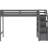 Loft Bed In Gray With Build, Long-Lasting Performance Twin Over Full Bunk Bed, Construction-473843777