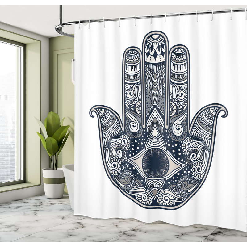  Rideau de douche avec crochets inclus, Nuit foncé, H 84 po x l 69 po