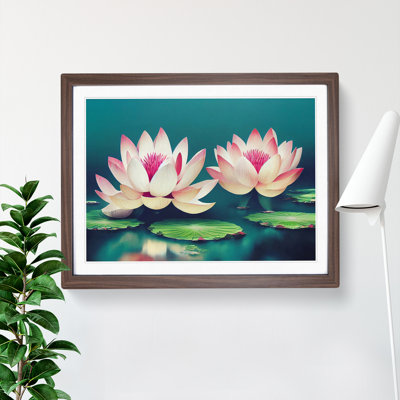 Enigmatic Lotus Flowers - Single Picture Frame Print