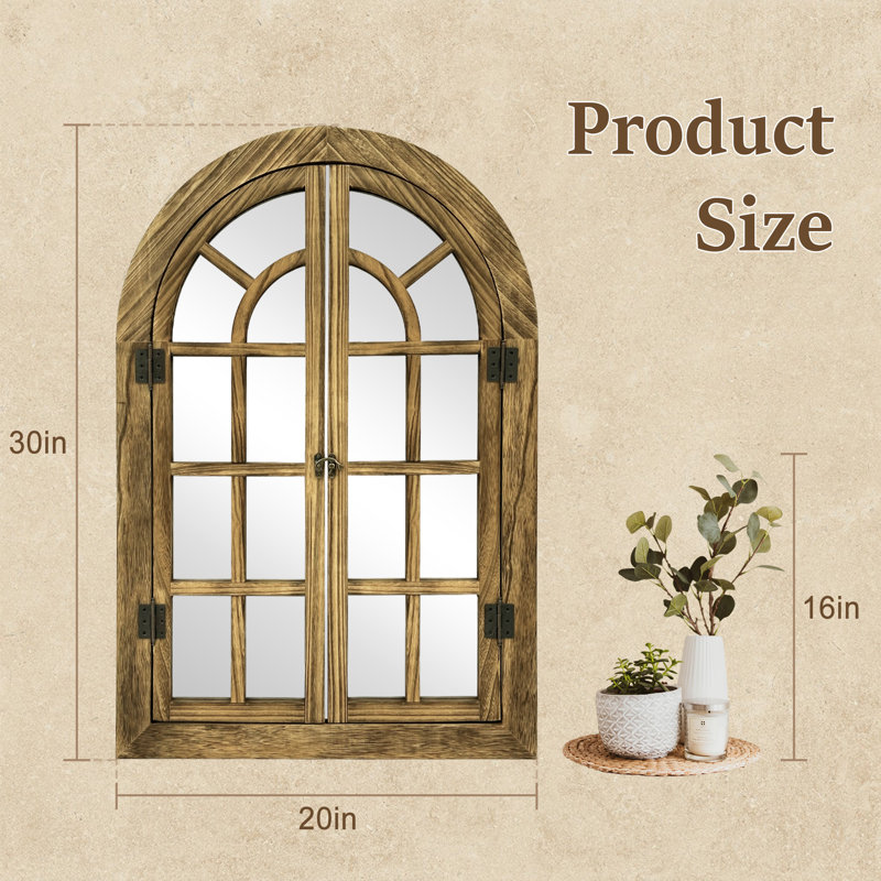 Solid Wood Dome Mirror