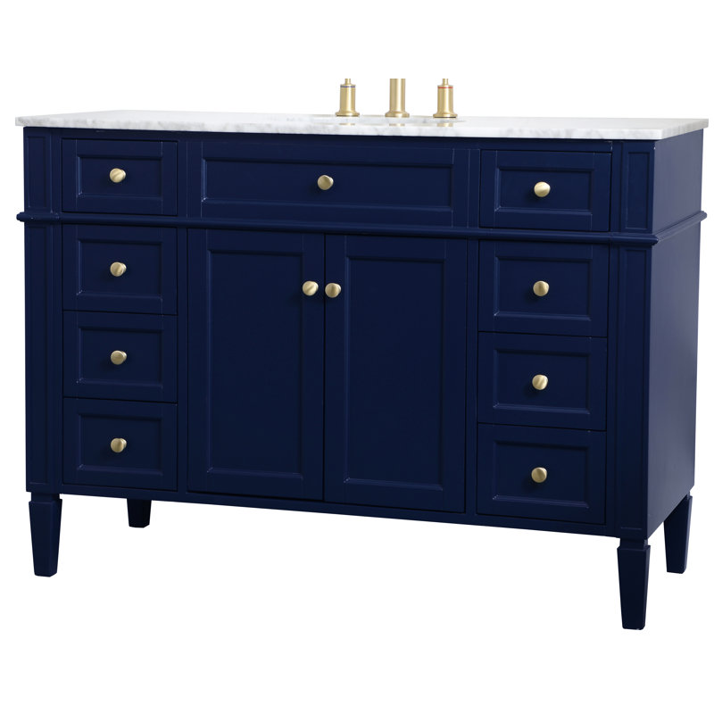 Ensemble de meuble-lavabo simple 48 "Rivers, bleu
