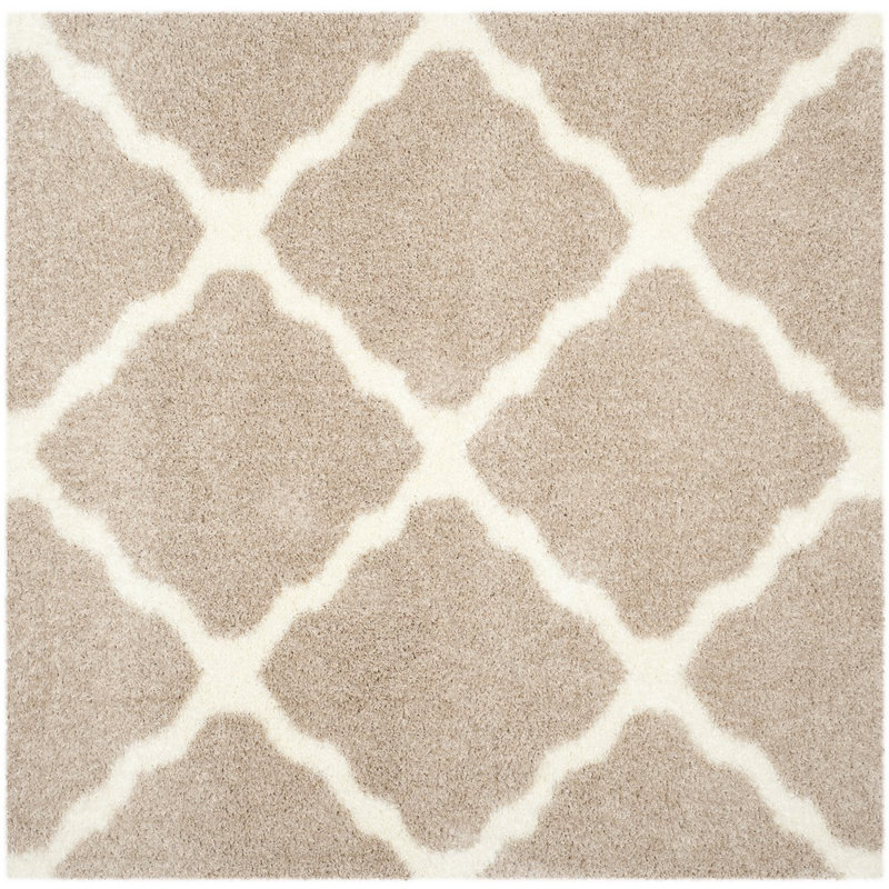 Bertl Shag Performance Geometric Rug, Square 6'7"