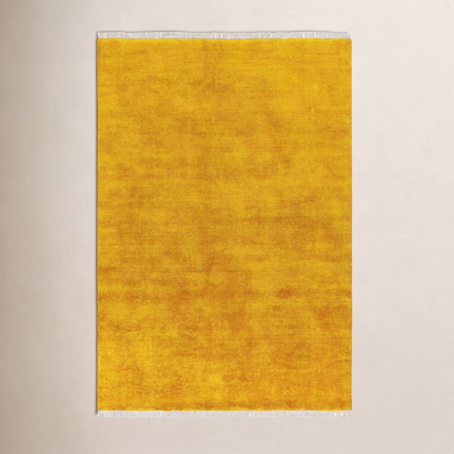 Clio Hand-Woven Beige Wool Rug, Rectangle 5' x 7'6"
