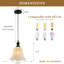 Luminaire suspendu 1 lumière en tissu brodé rétro, plafonnier rétro pastoral avec abat-jour cloche en forme de fleur, luminaire à cordon réglable pour salle à manger, îlot de cuisine, chambre à coucher