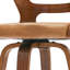 Tabouret de comptoir pivotant rembourré avec structure en bois manufacturé Deshunda-1979614892