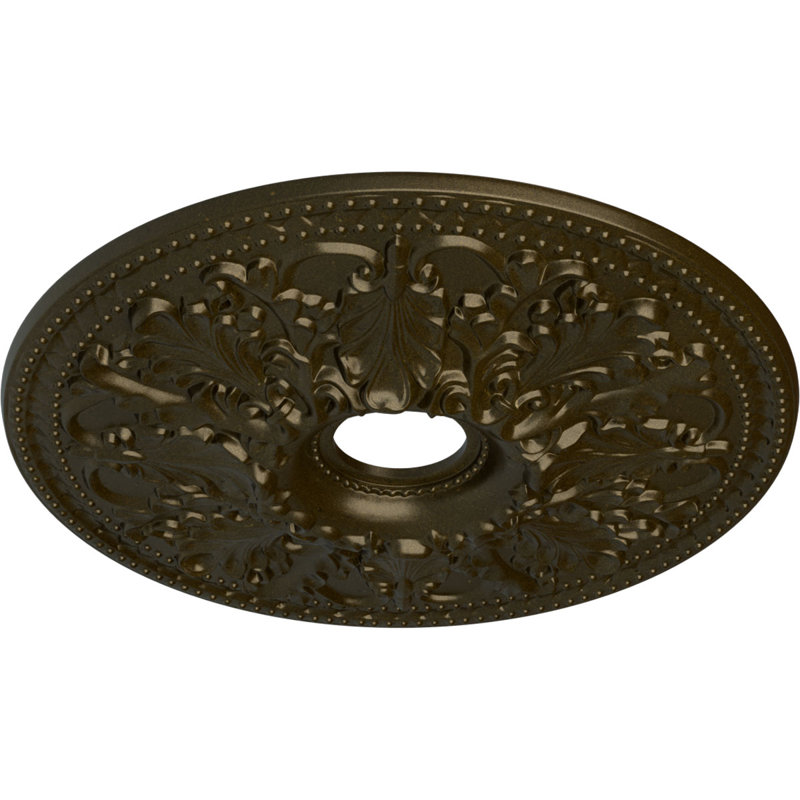 Médaillon de plafond Endurathane Anthony Harvest, DO 22 1/2 po x P 1 1/4 po (convient aux auvents jusqu'à 2 1/8 po), fini de rêve de minuit peint à la main