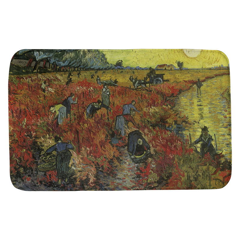 Tapis de salle de bain vineyard Kinsey, l 21 po x L 34 po, Rouge
