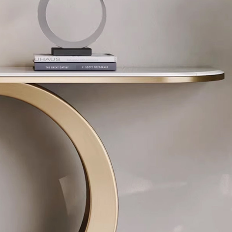 Console moderne moderne de luxe simple, Doré, H 31,5 po x l 59 po x P 11,8 po