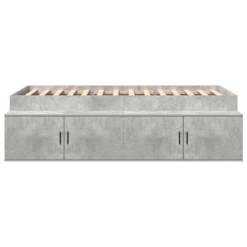 Vidaxl Storage Bed Frame, Small Single (2'6), Concrete Grey