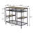 Rustic Oak And Black Kitchen Island With Open Shelving