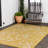 Maribel Traditional Classic All-Over Scroll Yellow/Cream Indoor/Outdoor Rug-1398737189