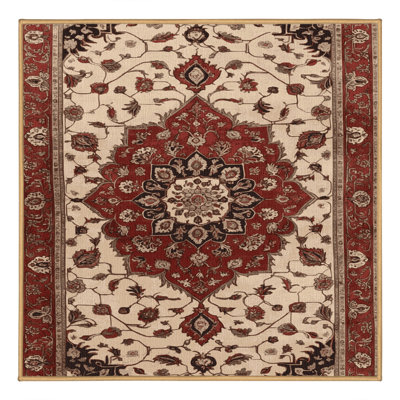 Machine Washable Persian Brown Area Rug