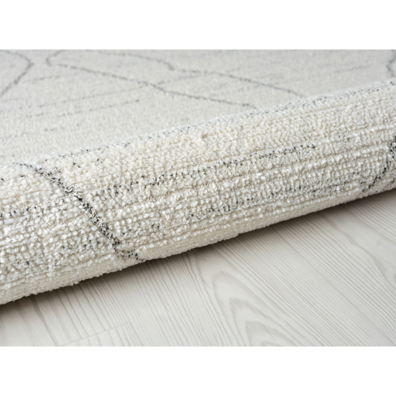 Maresia Wavy Area Rug, Ivory, Rectangle 2' x 3'