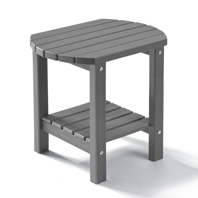 Table d'appoint extérieure 17 po 2 niveaux, Gris
