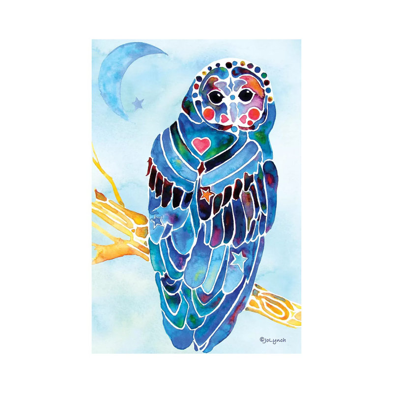 Owl Minocom by Jo Lynch - Wrapped Canvas Gallery-Wrapped Canvas Giclée