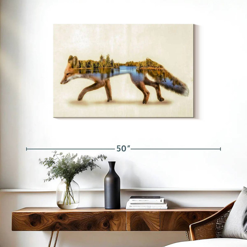 Brampt Forest Fox, 24" H x 36" W
