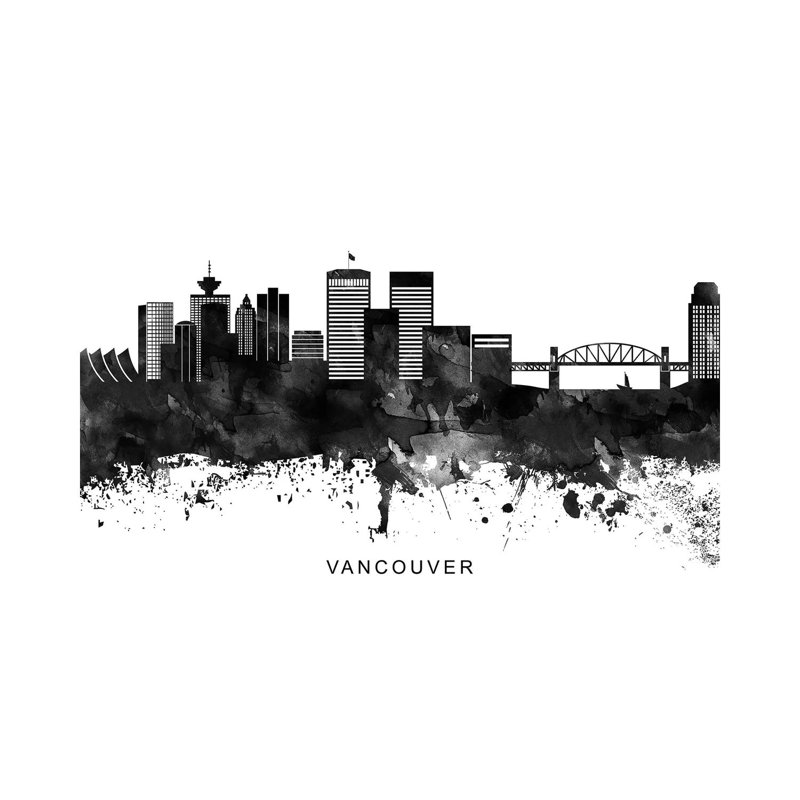 Vancouver Skyline by WallDecorAddict - Wrapped Canvas Gallery-Wrapped Canvas Giclée, 45.72cm H x 45.72cm W x 1.905cm D