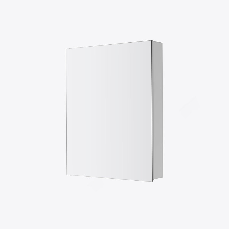 24'' W X 30'' H Surface Frameless Mirror Medicine Cabinet, Beveled Mirror Edges Bathroom Medicine Cabinet, Right Opening Door