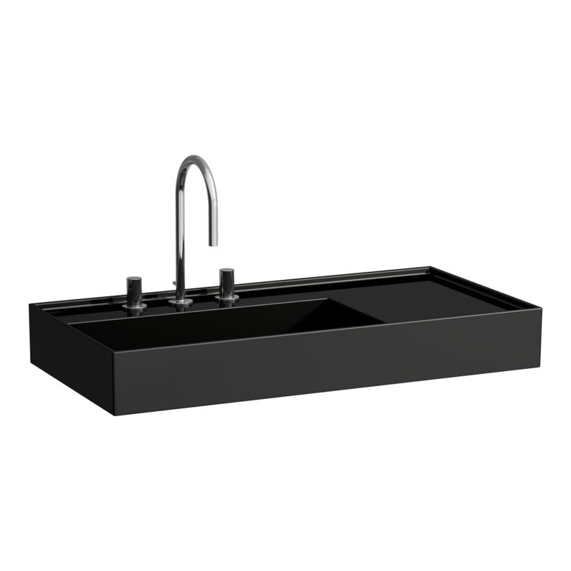 Kartell Laufen Bathroom Sink, Glossy Black