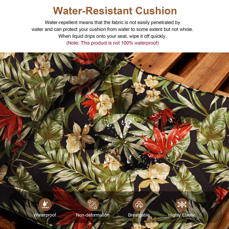  Outdoor Chair Cushions Set 24"X24"X4",All-Weather Patio Furniture Cushions With High Resilience Foam, Indoor Outdoor Seat & Back Cushion For Patio, Garden, Sunroom,Pattern
