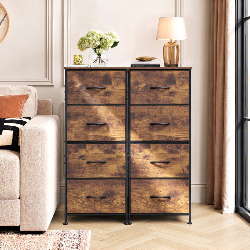 Dearbhaile 38.7" H Small Dresser for Bedroom with 4 Drawers, Chest of Drawers for Living Room, Brown Dresser with Sturdy Frame & Wooden Top