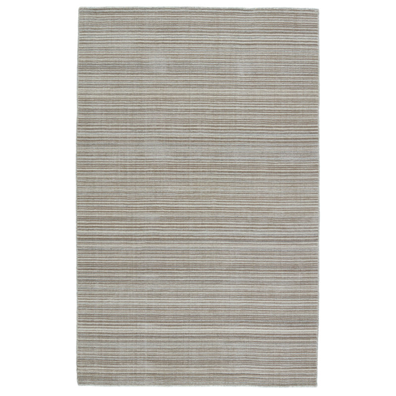 Tapis gris fait à la main Tamela, Rectangle 9 pi x 12 pi
